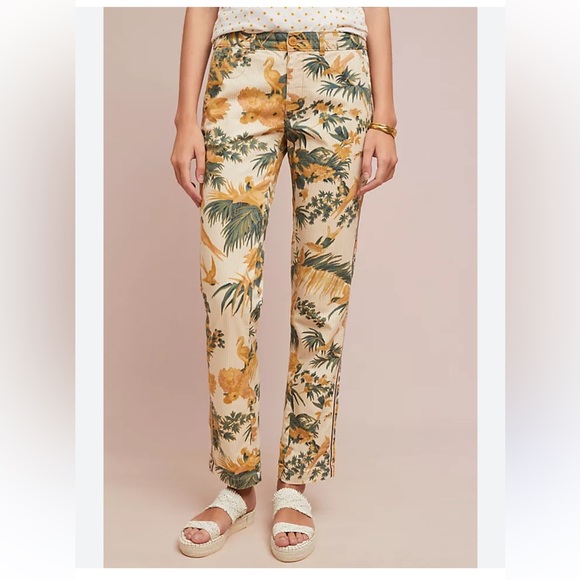 Anthropologie Pants - Anthropologie women's tropical floral chino 25P